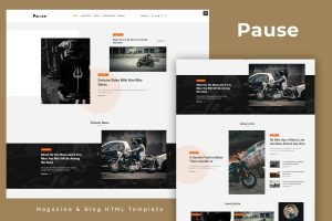 Download Pause Blog and Magazine HTML Template