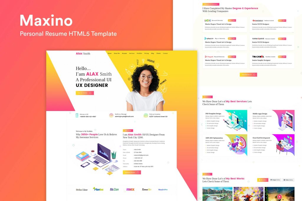 Personal Resume HTML5 Template Personal Resume HTML5 Template - Prime ...