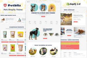 Download Pet bliz - Shopify Pets Shop Responsive Pet Store Shopify Template, Dog foods & Toys, Multipurpose, 2.0, Pet ecommerce store