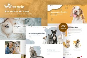 Download Petoria - Pet Shop & Pet Care Shopify Theme Pet Shop & Pet Care Responsive Shopify Theme