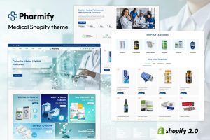 Download Pharmify - Pharmacy & Medical Store Shopify Theme Responsive, Multipurpose Medical Mirjana Supplies, Drugstore, Hospital Clinics Pharma Online Stores.