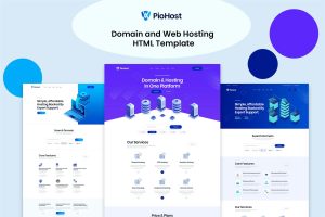 Download Piohost - Domain and Web Hosting HTML5 Template Domain hosting, web hosting, cloud hosting, technology, startup based business templates,