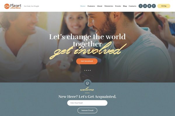 Download Planet Shakers Church & Religion WordPress Theme