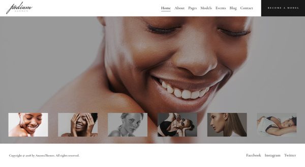 Download Podium - Model Agency WordPress Theme Beautiful Model Agency WordPress Theme With Events Calendar