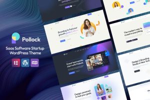 Download Pollock - Saas Software Startup WordPress Theme Elementor Creative WP Theme, Ideal for modern consulting, agency service App, Saas & Startup Website