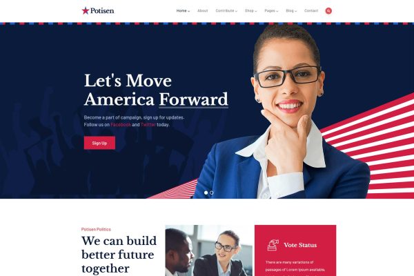 Download Potisen - Election & Political WordPress Theme