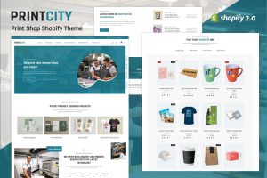 Download Printcity - Print Shop Shopify Theme Printing e-commerce store, Gifts, Promotional products, Technology, Business cards, Marketing trends