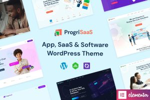Download ProgriSaaS - Creative Landing Page WordPress Theme Crypto, HR, Event, Digital Analytics, Security, Saas, Software, Startup, App, Agency, Business