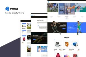 Download Proz - Sports Store Shopify Theme Sports Center, Shop Template for Badminton Shoes, T-shirts, Trousers, Game Accessories & Equipments