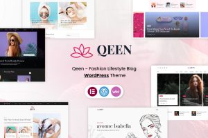 Download Qeen - Fashion Lifestyle Blog WordPress Theme Feminine Beauty, Lifestyle, Fashion, Food, Travel, Personal Magazine Blog WordPress Theme