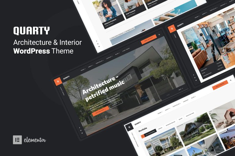 Download Quarty - Architecture & Interior Design WordPress Architecture & Interior Design Elementor WordPress Theme, WooCommerce Shop, Dark & Light Skin