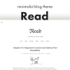 Download Read WP - Minimalist WordPress Blog Theme Read WP is a responsive WordPress blog theme focused on readability with a minimalist design.