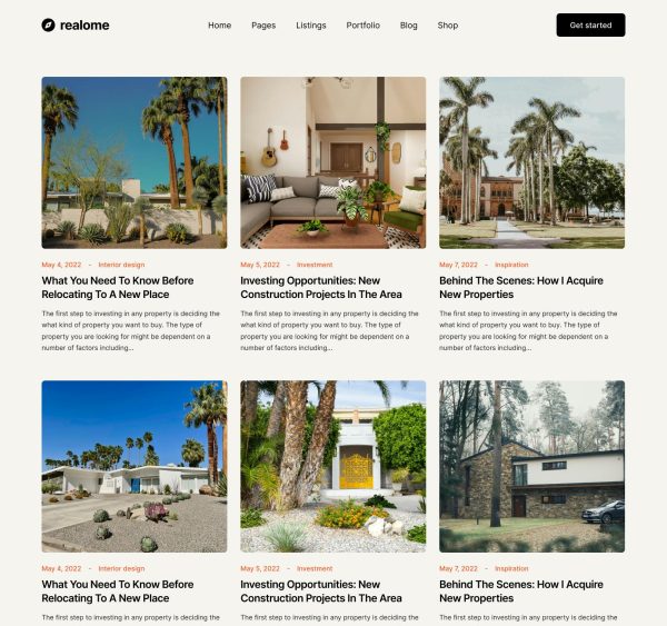 Download Realome - Real Estate and Realtor Block Theme Full site editing block theme for real estate agencies, and realtors