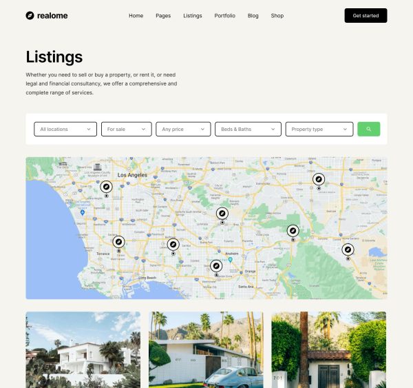 Download Realome - Real Estate and Realtor Block Theme Full site editing block theme for real estate agencies, and realtors