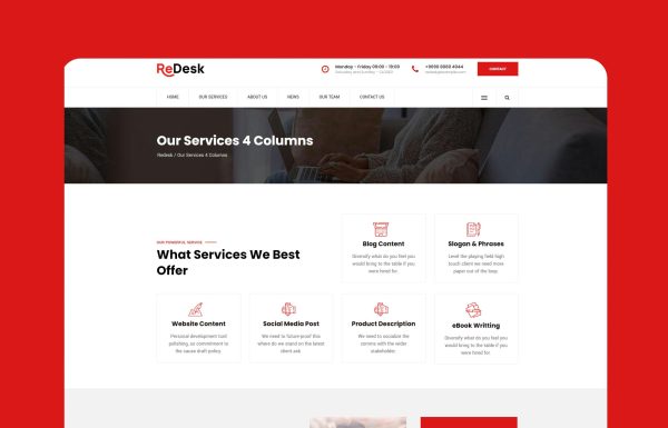 Download ReDesk - Content Writing & Copywriting Theme Content Writing & Copywriting Theme