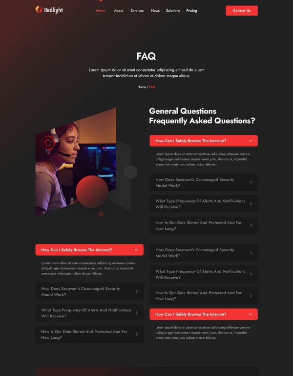 Download Redlight Cyber Security & IT Management WordPress Cyber Security & IT Management WordPress