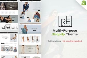 Download Reeta - 10 Demos Multipurpose 2.0 Shopify Theme Multiple Fashion Demos Responsive eCommerce Design. Fashion Products, Clothing, Shoes Store Websites