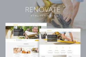 Download Renovate - Construction Renovation Template HTML Template with cost calculator tool for remodeling, construction and building business.