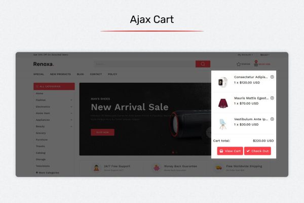 Download Renoxa - Multipurpose E-commerce Shopify Template Optimized Performance and Fast Loading