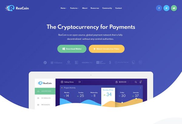 Download RexCoin - Cryptocurrency & Coin ICO WordPress A Multi-Purpose Cryptocurrency & Crypto Coin ICO WordPress Theme