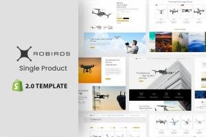 Download Robirds - Minimal Single Product Shopify Theme Simple Clean Responsive Shopify Theme for Minimal & One Page, Single Product Shop eCommerce Websites