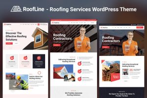 Download RoofLine - Roofing Services WordPress Theme construction, exterior, maintenance, painting, remodeling, renovation, repair service, roof repair