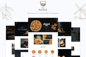 Download Royate | Restaurant HTML5 Template Restaurant, Cooking, Seafood Restaurant, Food Menu, Pizza Food, Bakery, Burger, Coffee Drink, Bookin