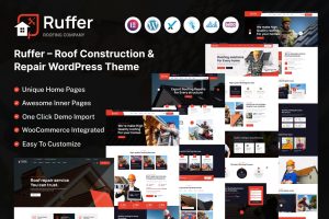 Download Ruffer - Roof Construction & Repair WordPress Them Ruffer – Roof Construction & Repair WordPress Theme for roofing firm, architecture bureau, plumbing