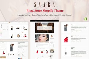 Download Saara - Blog, Store Shopify Theme Clean and Simple Shopify Template. Multipurpose Blogging Based Sectioned Shopify Store Design!