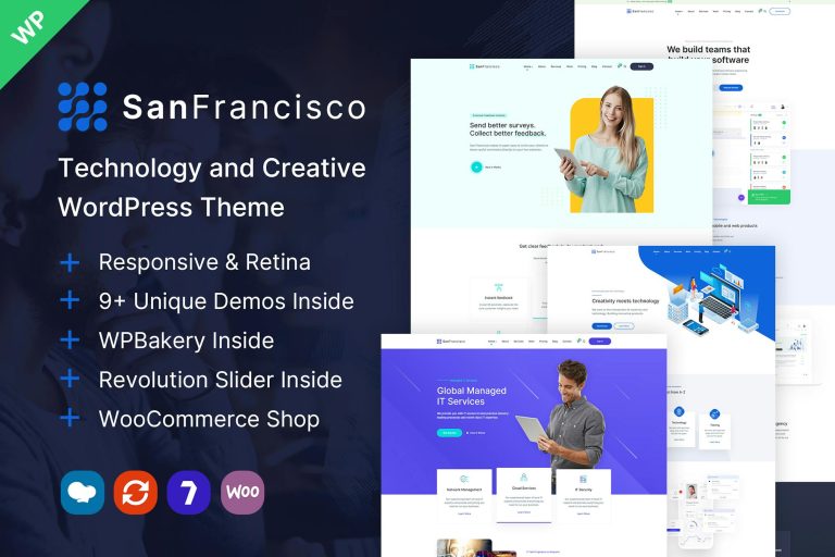 Download San Francisco - Creative WordPress Theme IT Technology and Creative WordPress Theme with 9+ Unique Demos Inside