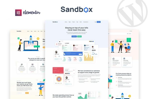 Download Sandbox - Modern & Multipurpose WordPress Theme Event, Digital Analytics, Security, Saas, Software, Startup, App, Agency, Business, Landing, Onepage