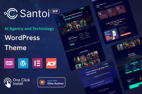 Download Santoi - AI Agency and Technology WordPress Theme AI Agency and Technology