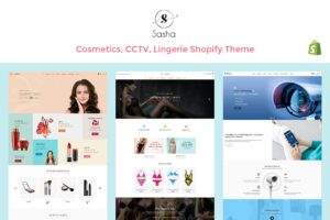 Download Sasha - Cosmetics, CCTV, lingerie Shopify Theme Multipurpose eCommerce Store to sell Cosmetics, CCTV, lingerie, Beauty Products, Kids Toys, Fashion!