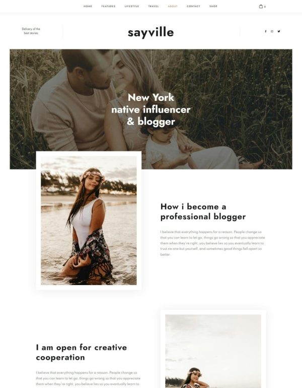 Download Sayville - WordPress Blog Theme Highly configurable and easy to setup blog. Full Elementor compatibility.