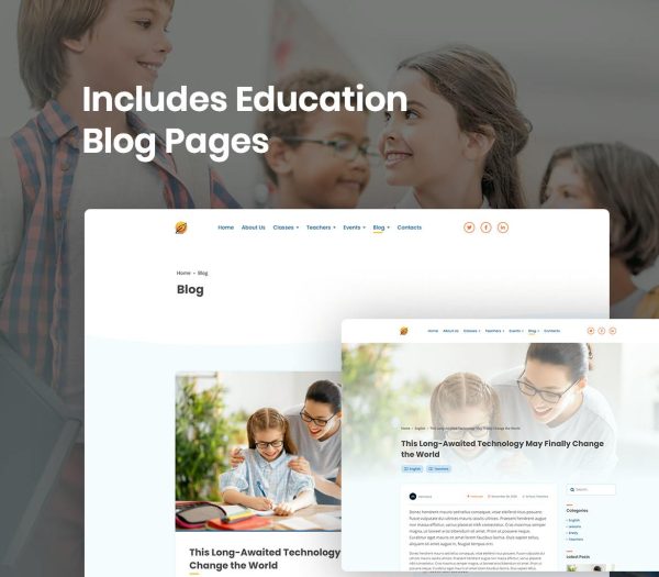 Download School WordPress Theme School WordPress Theme сrafted for the School, Training Center, College, or Courses