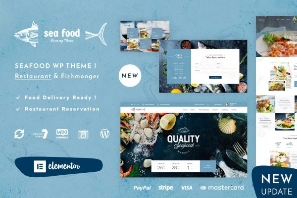 Download Seafood Restaurant WordPress Theme Food Delivery & Restaurant Order Management | Seafood Restaurant Reservations, More Payment Options