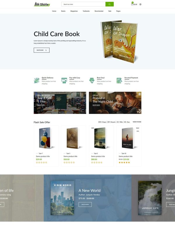 Download Shirley – Book Store Shopify Theme Book Store Shopify Theme as your website you can sell almost all kinds of products & service online