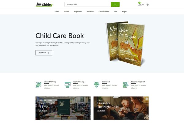 Download Shirley – Book Store Shopify Theme Book Store Shopify Theme as your website you can sell almost all kinds of products & service online