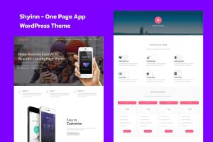 Download Shyinn - One Page App WordPress Theme Shyinn is a Powerful Responsive App Landing Page WordPress Theme. It is 100% responsive and looks