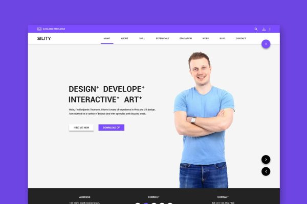 Download Sility - vCard, CV & Resume HTML Template vCard, CV & Resume