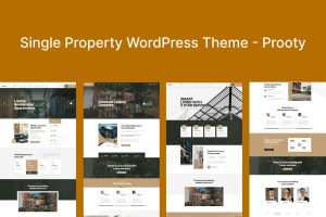 Download Single Property WordPress Theme - Prooty all in one for single property, real estate agency, apartment complex, interior design