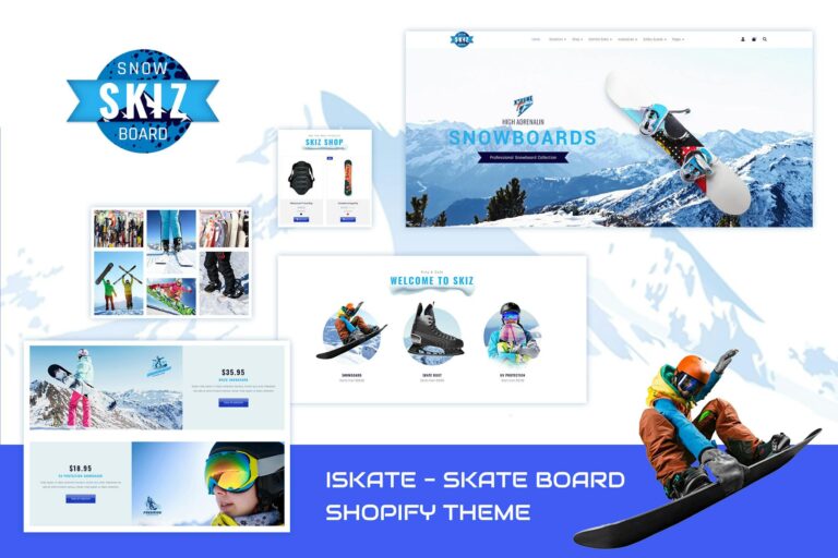 Download Skiz | Sports, Ski Boards Shopify Theme Sports Products eCommerce Store, Skate Games Online Shop. Fun Ride & Team Games Shopify Store Theme.
