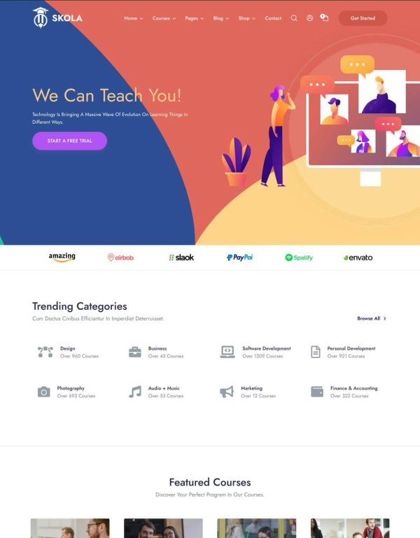 Download Skola - LMS Online Courses WordPress Theme Create Online Courses and Online Training Courses. Built for Schools, Universities & Individuals