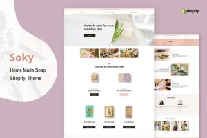 Download Soky - Handmade Soap, Organic Shopify Theme Personal care, Wellness and Cosmetics eCommerce Template. Cutomizable Minimal, Multipurpose Shopify.