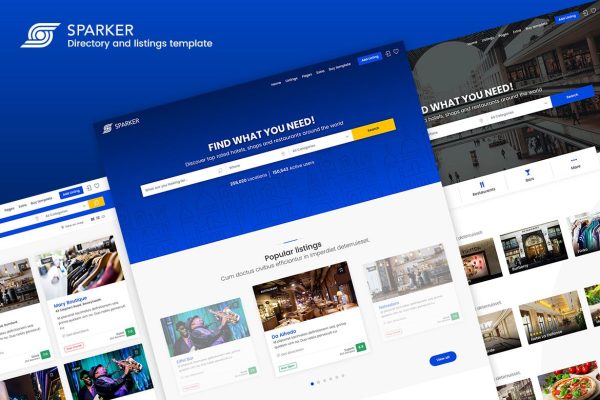 Download Sparker - Directory and Listings Template Clean and modern HTML5 directory and listings template designed and developed using last web trends