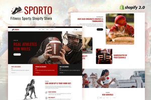 Download Sporto - Fitness Sports Shopify Store Sporto E-commerce Theme, Dropshipping, Retail, Fitness centre, Fashion online sports, Gym equipments