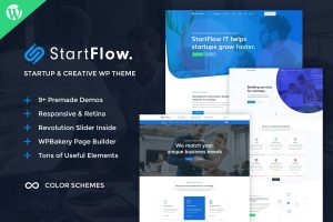 Download StartFlow - Creative Multipurpose WordPress Theme Powerful Drag and Drop Multipurpose Creative Theme with 9+ Unique Demos Inside