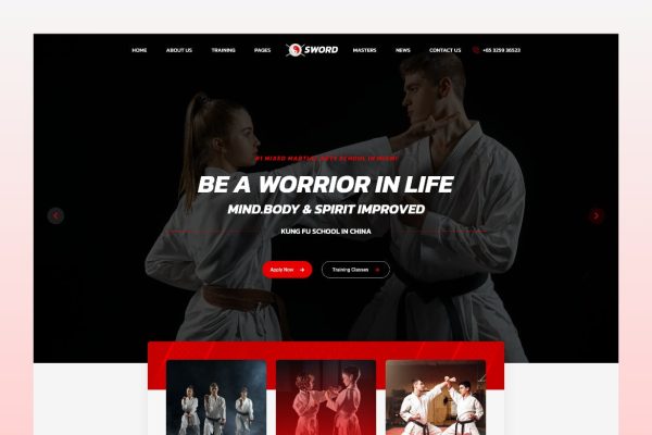 Download Sword - Martial Arts Boxing WordPress Theme Karate, Boxing & Mixed Martial Arts Training WordPress Theme