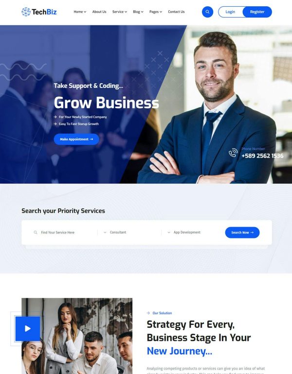 Download Techbiz - Multipurpose IT Solution Business Theme Techbiz is coded with beautiful and clean code and the power of Elementor. Fast & Easy to Customize!