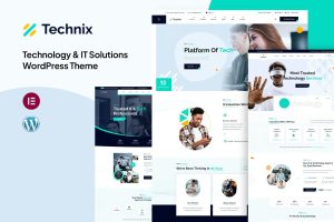 Download Technix - Technology & IT Solutions WP  Theme Sass Products, Software, Startups, App showcases,s and related products/services